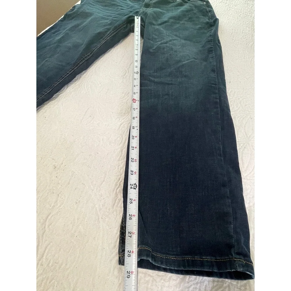 Est. 1946 Denim Curvy Straight Leg Jeans Dark Wash Size 16W Stretch Distressed